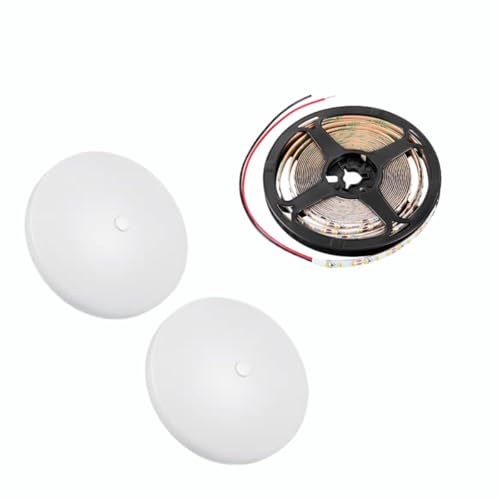 Obeaming RV Interior Ceiling Dome 2 Pack with LED Strip Light Bundle