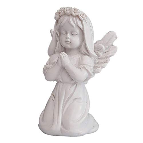 Kocreat Figurine ange de prière en résine - Mythologie grecque antique - Sculpture nordique moderne Michelangelo - Réplique de statue pour artistes - Décoration d'intérieur - Mini ange prière - 11 cm Cover