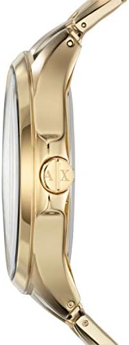 Armani Exchange Herren-Dreizeiger-Datumsanzeige, Edelstahluhr, Gehäusegröße 46 mm