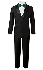 Black Suit Emerald Bowtie