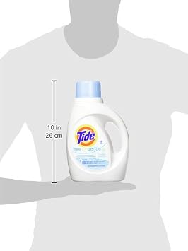 Tide Free & Gentle Liquid Laundry Detergent, Unscented, 1.47 L (32 Loads)