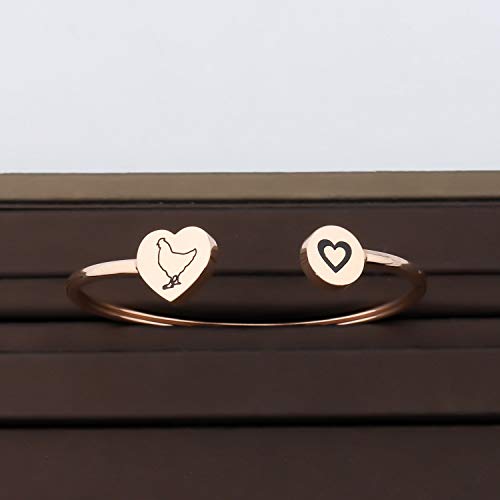 Pet Lover Poultry Lover Gift: Chicken Charm Bracelet4