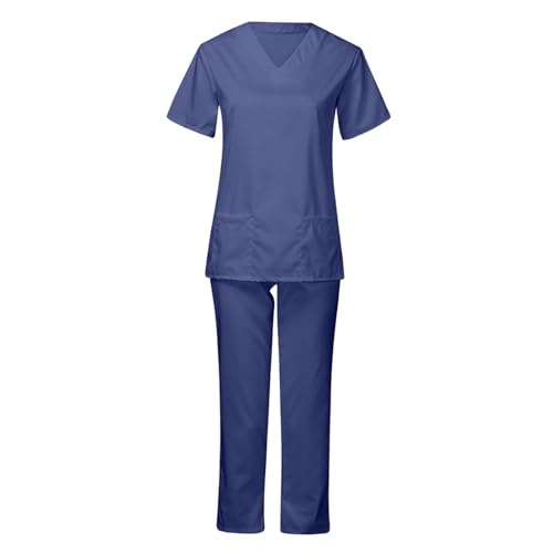 Scrubs complet pour infirmière et spa avec haut V et pantalon souple