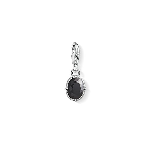 Thomas Sabo Damen Anhänger Schwarzer Stein 925 Sterling Silber 1669-643-11