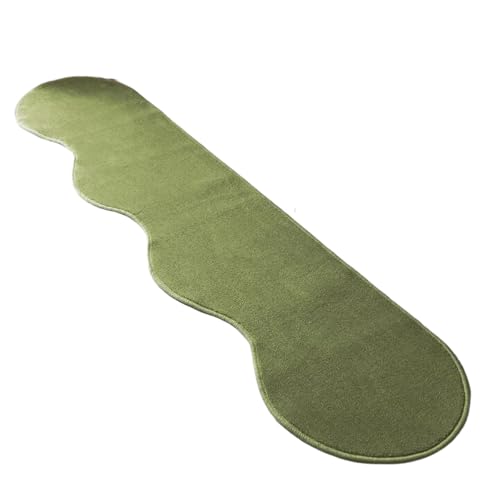 織人しきもの屋工房 北欧風 キッチンマット ラグマットタイプ 65×210cm ピーナッツ型 ピスタチオ 抗菌防臭 SEK