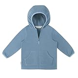 Chaud et confortable : doté d'une fermeture éclair YKK réversible sur toute la longueur avec protège-menton et de poches kangourou pour garder les mains bien au chaud, notre sweat à capuche en polaire pour tout-petits est confortable et confortable La bordure élastique extensible le long de la capuche et des poignets assure une chaleur supplémentaire par temps froid.