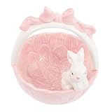 Bol de yaourt : panier d'œufs de Pâques en matériau céramique de haute qualité, stable pour une utilisation durable, le décor du panier de lapin est un merveilleux ornement pour la mise en page de votre scène.
