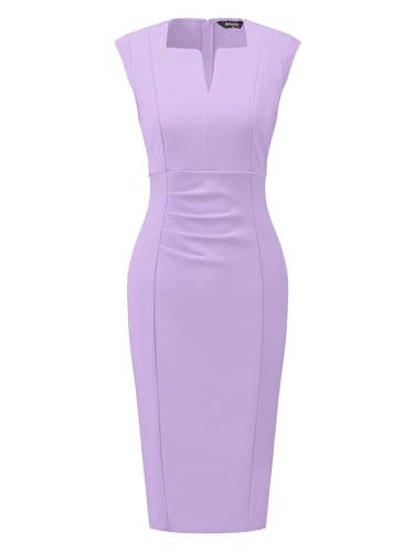 Image of Allegra K Women's Sheath Dress Pencil Work Sleeveless Professional Office Dresses
