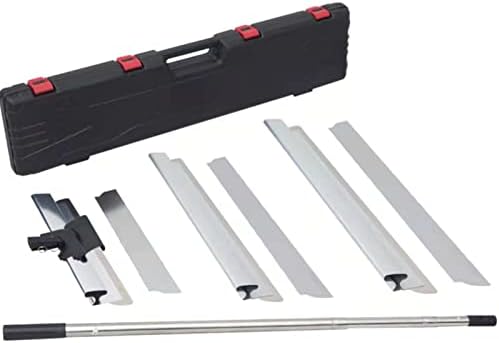 BXGTECH Drywall Tools Skimming Blade with Extension Handle - 12", 22" & 32" Blades  Extruded Aluminum 301 Stainless Steel Construction Tools End Caps, Wall-Board with 0.5mm&0.35mm Thickness