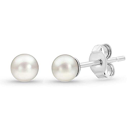 Parnika (Formerly MJ) Pearl Studded Piercing Silver Studs Silver Tops Silver Earrings in Pure 92.5 Sterling Silver (8) (B082PSXGHC) Amazon Price History, Amazon Price Tracker