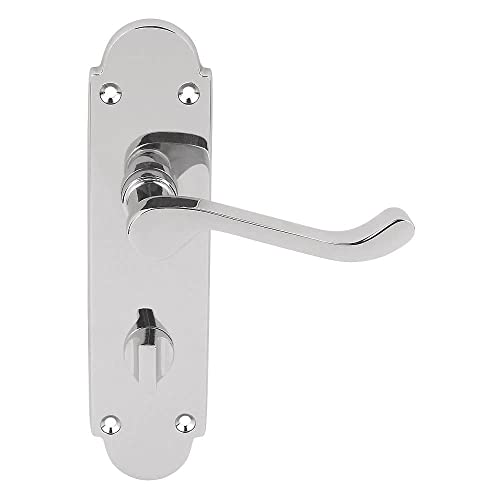 Designer Levers Brora Türgriff für Badezimmer, poliertes Chrom, 1 Paar Cover