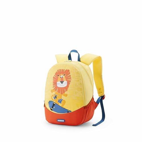 Image of American Tourister Buzzy | 13 Ltrs | 2 Compartments | Bottle Pocket | Ergonomic Padded Back Panel & Shoulder Straps | Kids Backpack | 1 Year International Warranty | Lion Brown