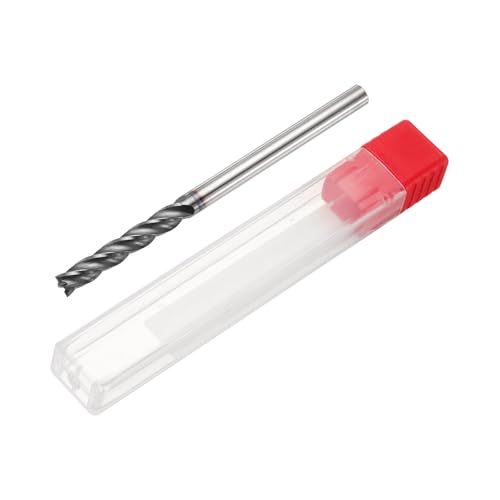 Image of HARFINGTON Carbide Square Nose End Mill Bit 1 /4 inch Cut Dia 4 Flutes TiAlN Coated Milling Cutter for Hardened Steel Metal (1 /4 inch Shank 1-1 /2 inch Cut Length 4 inch Long 30 Degree Helix)
