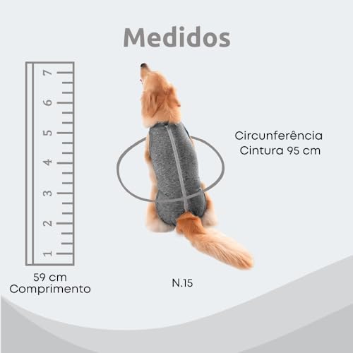 MY PET BRASIL Roupa Cirúrgica Para Cachorros N.15 Pós-Cirurgia Pós-Operatório Roupa Para Cães Auxili