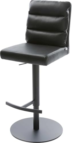 DELIFE Barstuhl Pela-Flex Drehfuß höhenverstellbar Metall Echt-Leder...