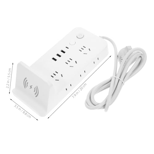 Regleta de energía resistente DIYEAH con carga inalámbrica activa 2