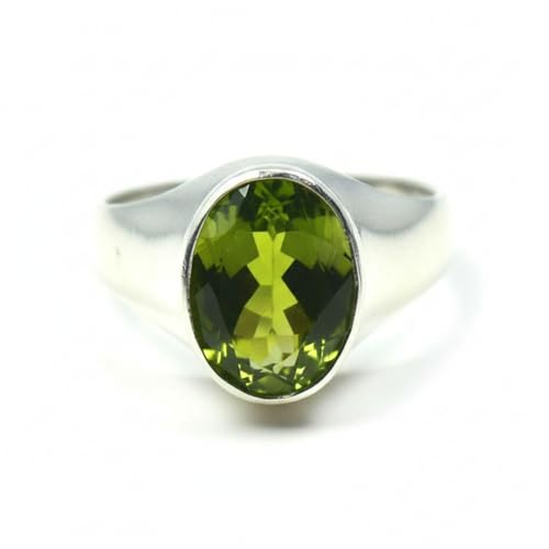 Bague en argent pour homme avec pierre naturelle idée cadeau d'anniversaire