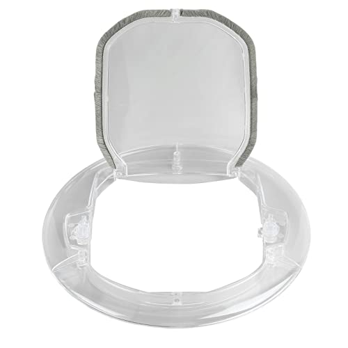 Porta automática para animais de estimação com aba transparente, cabe em portas sólidas e ocas, aces