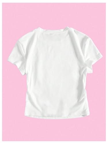 SOLY HUX Girl's Cute Graphic Tee Y2k Short Sleeve Crop Top Crew Neck Vacation T Shirt Streetwear2