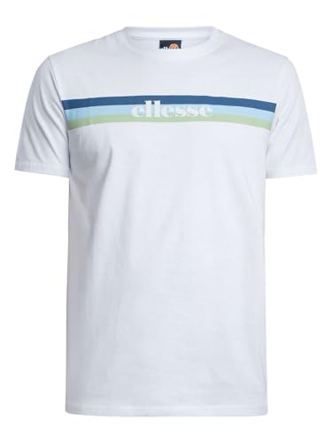 Ellesse Hombre Camiseta De Giacomo, White, S