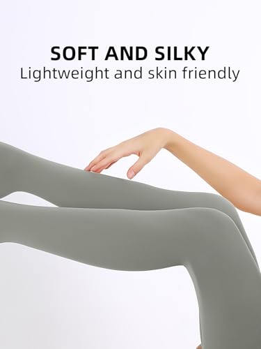 Image of Women's 80 Denier Semi Opaque Tights High Waist Soft Solid Color Footed Pantyhose
