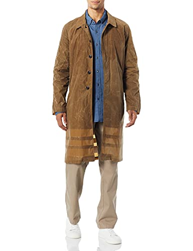 Image of Billy Reid Men's Water Resistant Waxed Trench With Interior Stripe Detail