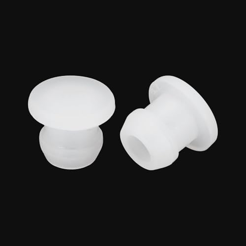 Image of MECCANIXITY Silicone Snap in Locking Hole Plugs Rubber Panel Seal Cover Flush Type Panel Round for Kitchen Rubber Bulkheads Waterproof Sealing Plugs 6.5mm /0.26 Inch Dia Transparent,Pack of 20