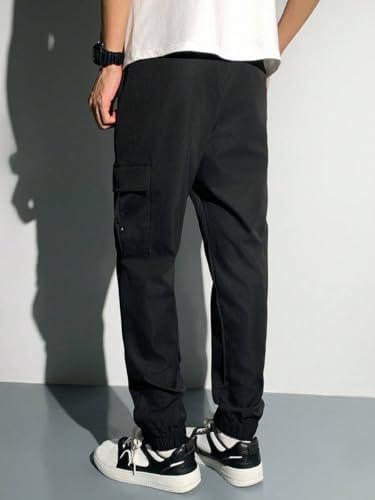 Image of Boys' Premium Cargo Jogger Pants | Soft Pilot Fabric | Stylish Printed Joggers with Side Pocket | Elastic Waist & Cuff(KBC-01)