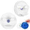 Porte-Éponges Smiley Avec Ventouses - Lot De 2 Pour Évier De Cuisine - Blanc 7.5x3.5 Cm