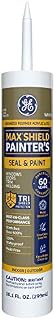 GE Max Shield Painter's Siliconized Acrylic Latex Sealant Caulk, White, 10.1oz