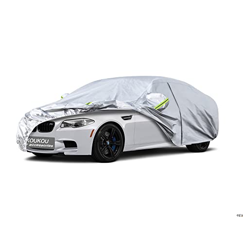 Image of Kaugung 6 Layers Car Cover Custom Fit BMW M5 F10M(2011-2016), Waterproof All Weather for Automobiles, Sun Rain Dust Snow Protection. (Ships from US Warehouse, Arrive Within 3-7 Days)