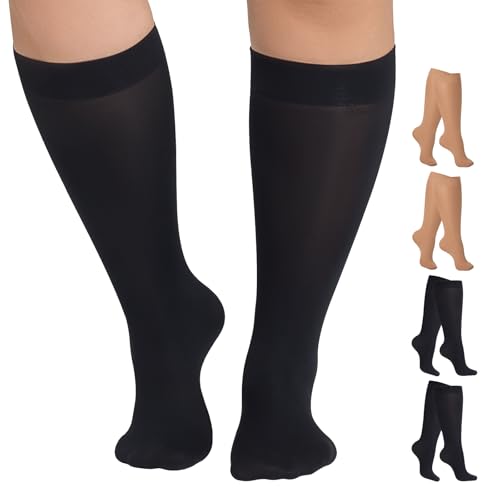MANZI Plus Size Semi Opaque Socks