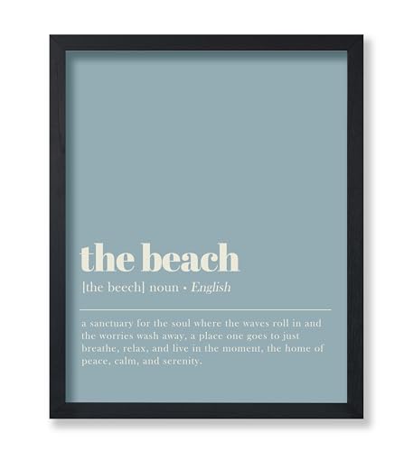 Affiche typographie Plage Décoration murale sans cadre 20x25 cm Master