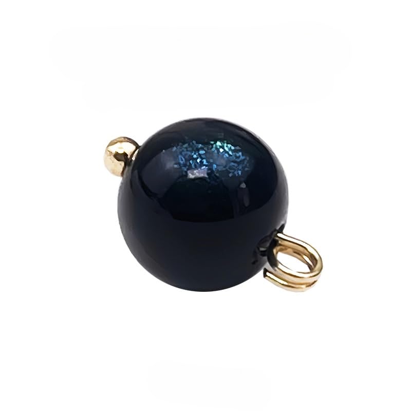 Guziki perłowe Guziki perłowe, 20 szt., 10 mm, jasnoniebieskie, małe, okrągłe, do tkania, guziki z żywicy na trzonku(Black)