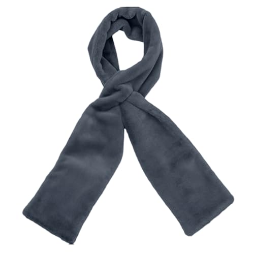 Bufanda para mujer – Bolsa de almacenamiento invisible para dinero, cuello corto de piel de conejo sintética, calentador de forro polar suave de lujo con cintas cruzadas, bufanda térmica de invierno |
