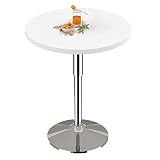 Recaceik 31.5" Round Dining Table with MDF Table Top, Pedestal Dining Table with 360° Swivel Tableto