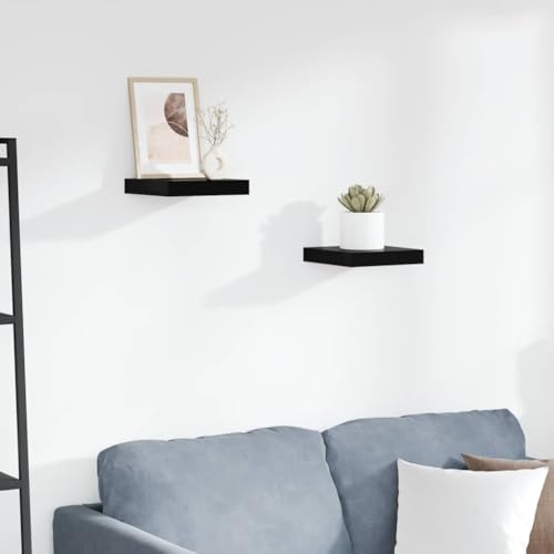 KKgypkn High Gloss Black Shelves