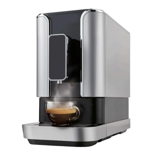 Siglo de oro Cafetera superautomática Compacta para Espresso, Diseño Moderno en Plata y Negro. Italiana