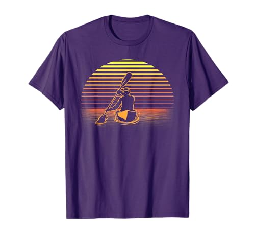 Unique Kayak Gift Sunset Paddling T-Shirt