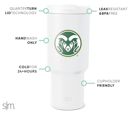 Image of Simple Modern CSU Rams Tumbler with Straw | 30oz | Collegiate