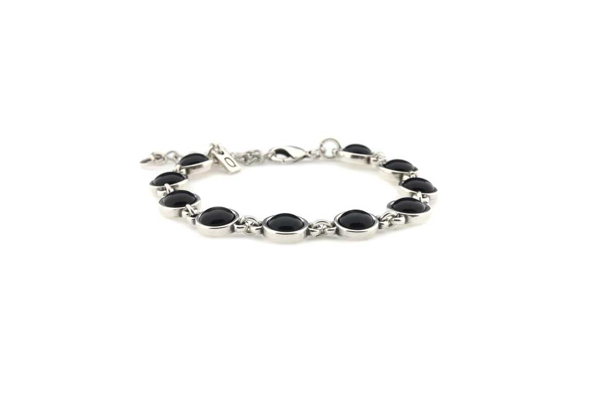 QOSS Armband LOIS silber schwarz