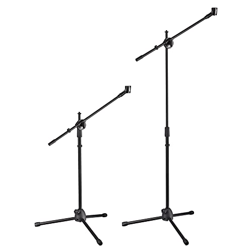 Aw Adjustable Microphone Stand Boom Arm Mic Mount Quarter-Turn Clutch Tripod Holder Audio Vocal Singing Speech Home Karaoke Stage Outdoor Activities Stage Travel #TOP7