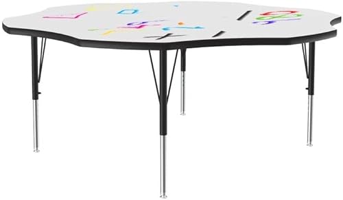 Miniatura 70 de Correll - Mesa rectangular de 24 x 36 pulgadas, mesa de actividades superior de borrado en seco, altura ajustable (19 a 29), laminado de alta