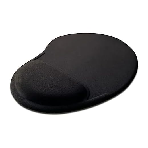 Mouse Pad Com Apoio Punho Almofada Proteção Ergonomico Gel 25cm x 21cm Preto Material Premium - TYDA