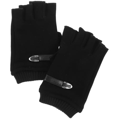 Totority 1pair Outdoor Sports Half Finger Gloves for Cycling Fishing Breathable Soft Adjustable Wrist Strap Enhanced Fit for Men Women