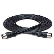 Hosa MID-305BK 5-Pin DIN to 5-Pin DIN MIDI Cable, 5 Feet