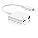 Produktbild [Apple MFi-Zertifiziert] Kopfhörer Adapter für iPhone, 2-in-1-Lightning auf 3,5 mm AUX Audio + Ladegerät-Splitter Kompatibel mit iPhone 12/11 / XS / XR / X 8 7 / iPad Support Call + Music Control