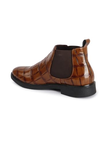 Image of Carlton London Men's Chelsea Slip-On Round Toe Comfortable Boot
