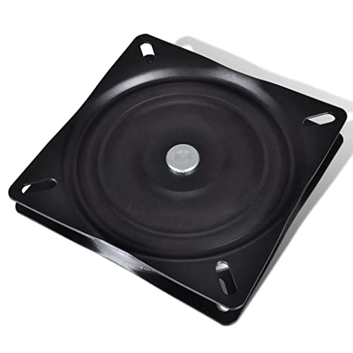 Platine pivotante pour siège 160x160x2,5 mm base tournante noire