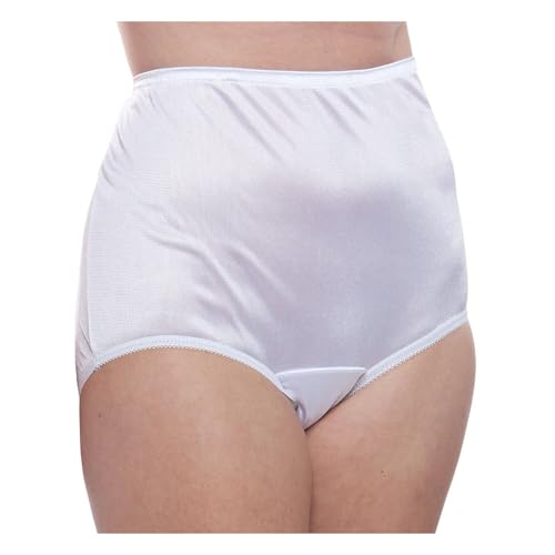 Image of Teri Women's 331 Plain Jane Classic Nylon Silky-Smooth Lightweight Breathable Full Coverage Brief Panty - 4 Pack